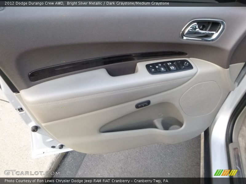 Bright Silver Metallic / Dark Graystone/Medium Graystone 2012 Dodge Durango Crew AWD