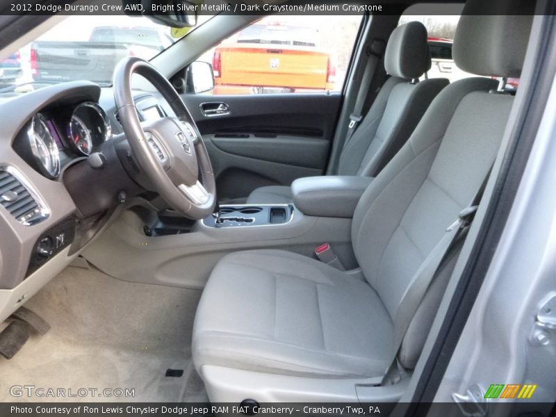 Bright Silver Metallic / Dark Graystone/Medium Graystone 2012 Dodge Durango Crew AWD