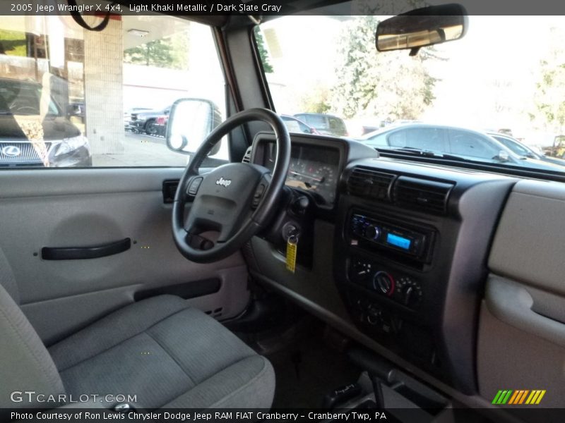 Light Khaki Metallic / Dark Slate Gray 2005 Jeep Wrangler X 4x4