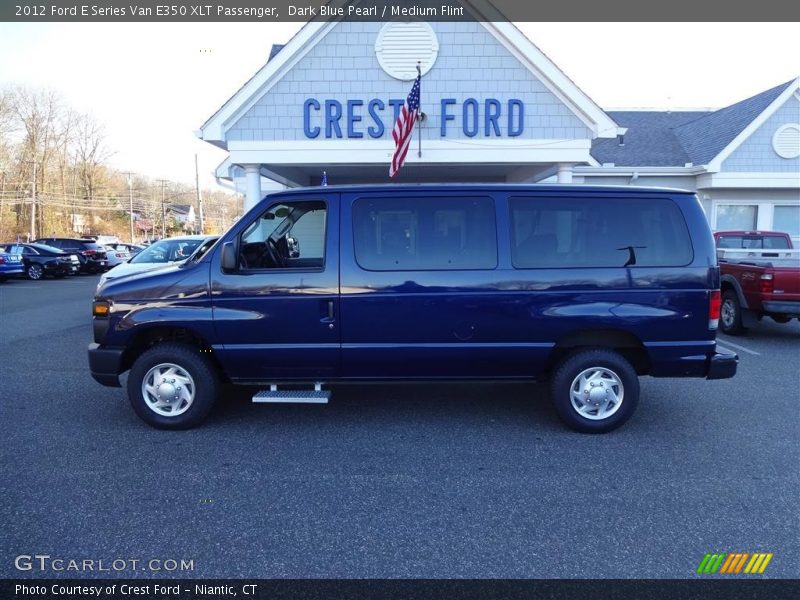 Dark Blue Pearl / Medium Flint 2012 Ford E Series Van E350 XLT Passenger