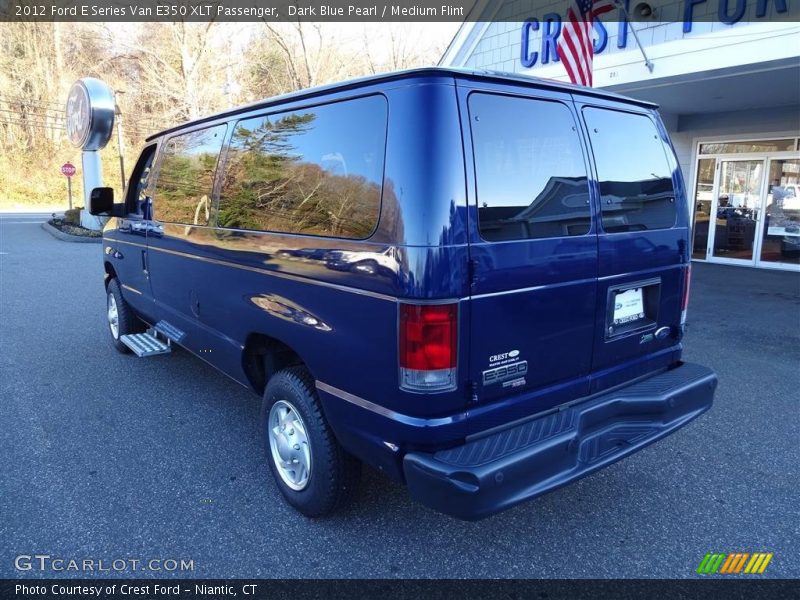 Dark Blue Pearl / Medium Flint 2012 Ford E Series Van E350 XLT Passenger