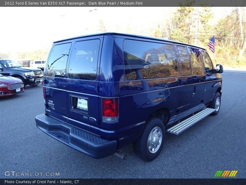 Dark Blue Pearl / Medium Flint 2012 Ford E Series Van E350 XLT Passenger
