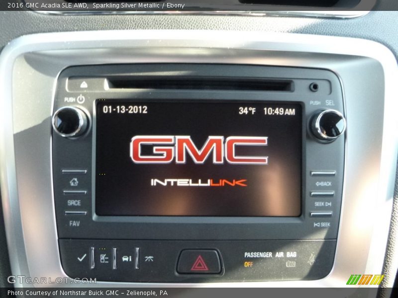 Sparkling Silver Metallic / Ebony 2016 GMC Acadia SLE AWD
