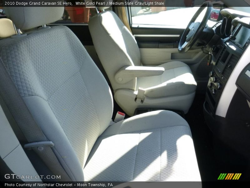 White Gold Pearl / Medium Slate Gray/Light Shale 2010 Dodge Grand Caravan SE Hero