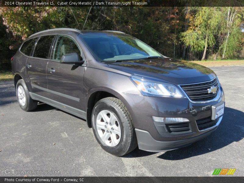 Cyber Grey Metallic / Dark Titanium/Light Titanium 2014 Chevrolet Traverse LS