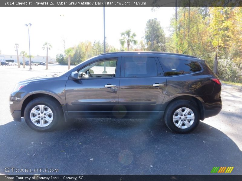 Cyber Grey Metallic / Dark Titanium/Light Titanium 2014 Chevrolet Traverse LS