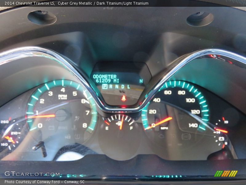 Cyber Grey Metallic / Dark Titanium/Light Titanium 2014 Chevrolet Traverse LS