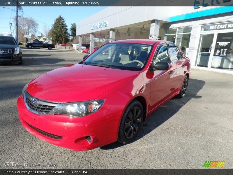 Lightning Red / Ivory 2008 Subaru Impreza 2.5i Sedan