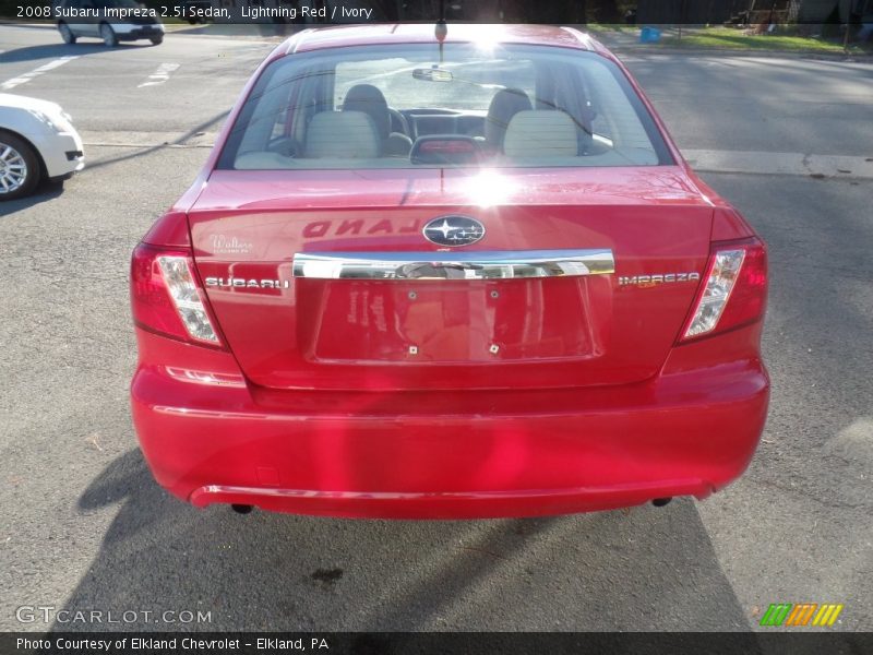 Lightning Red / Ivory 2008 Subaru Impreza 2.5i Sedan