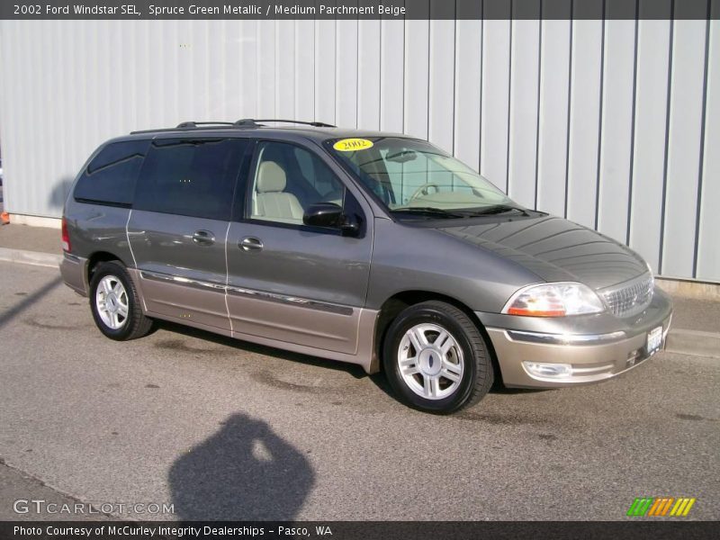 Spruce Green Metallic / Medium Parchment Beige 2002 Ford Windstar SEL