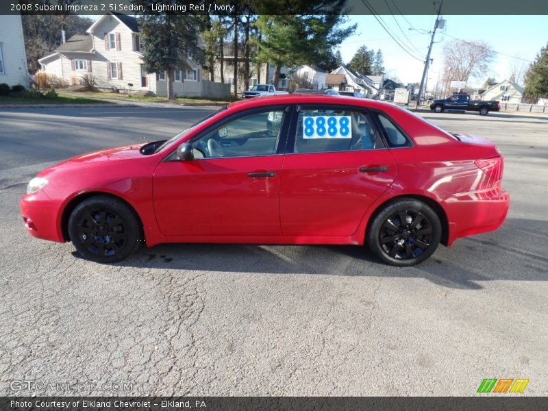 Lightning Red / Ivory 2008 Subaru Impreza 2.5i Sedan