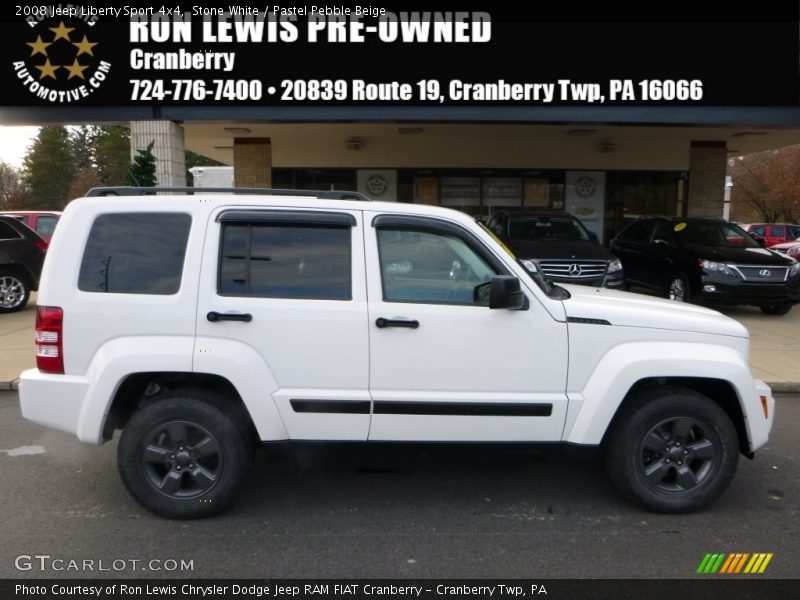 Stone White / Pastel Pebble Beige 2008 Jeep Liberty Sport 4x4
