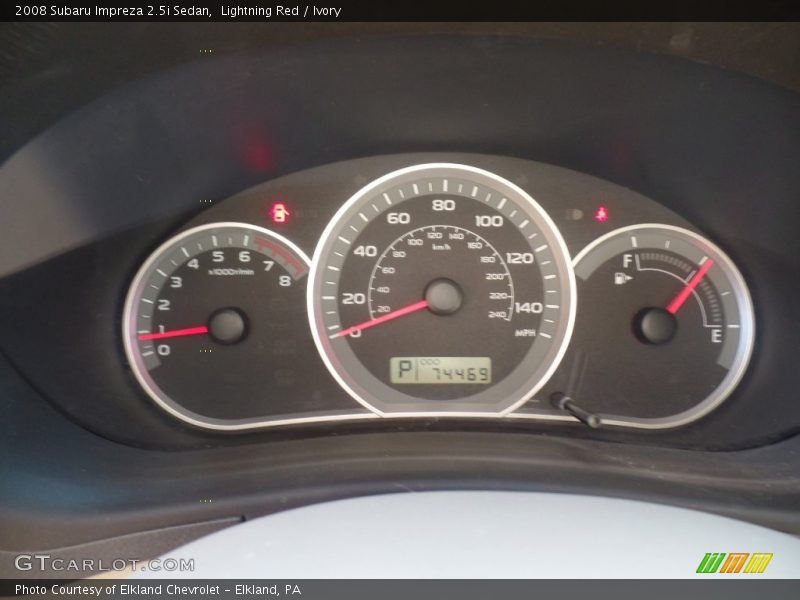 Lightning Red / Ivory 2008 Subaru Impreza 2.5i Sedan