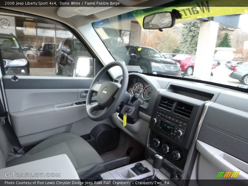 Stone White / Pastel Pebble Beige 2008 Jeep Liberty Sport 4x4