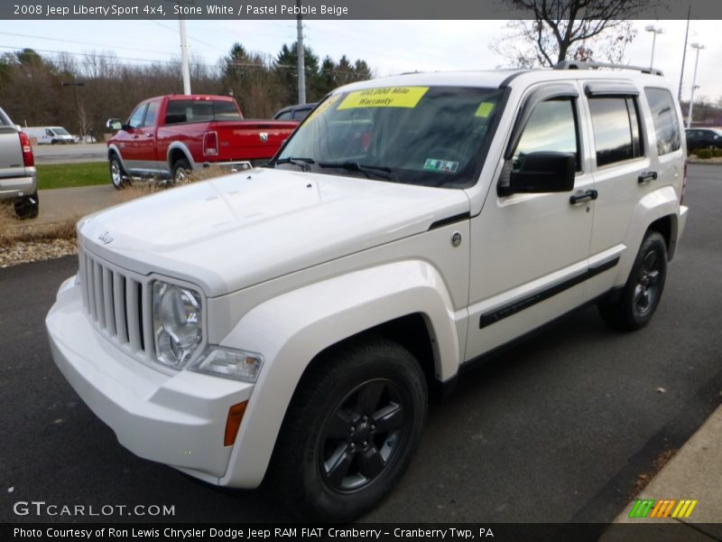 Stone White / Pastel Pebble Beige 2008 Jeep Liberty Sport 4x4