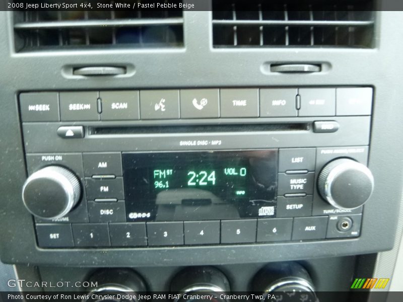 Stone White / Pastel Pebble Beige 2008 Jeep Liberty Sport 4x4