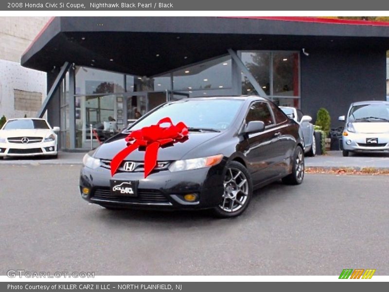 Nighthawk Black Pearl / Black 2008 Honda Civic Si Coupe