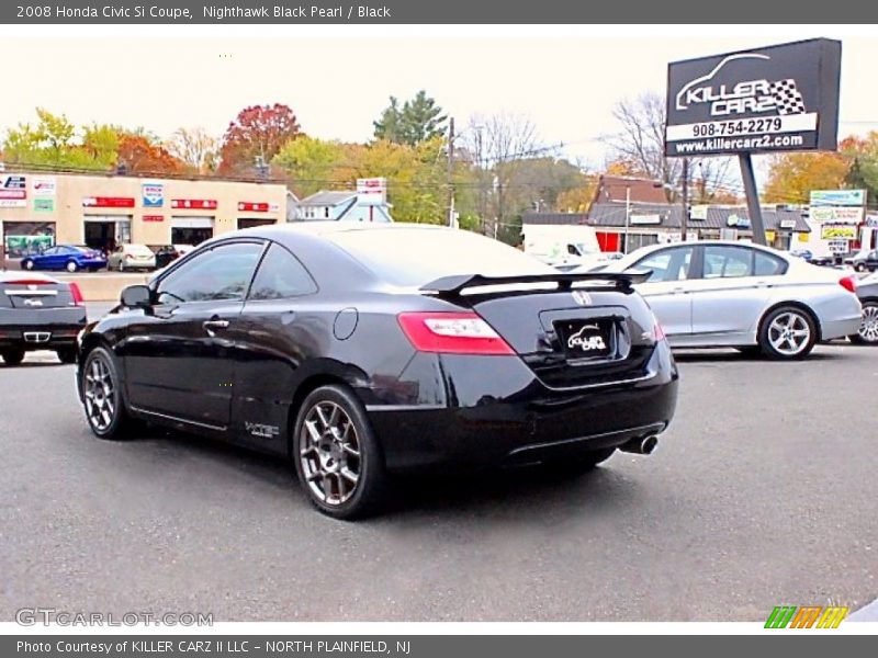 Nighthawk Black Pearl / Black 2008 Honda Civic Si Coupe