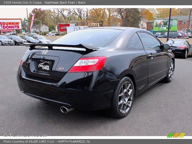 Nighthawk Black Pearl / Black 2008 Honda Civic Si Coupe