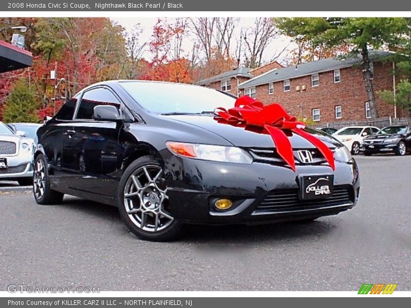 Nighthawk Black Pearl / Black 2008 Honda Civic Si Coupe