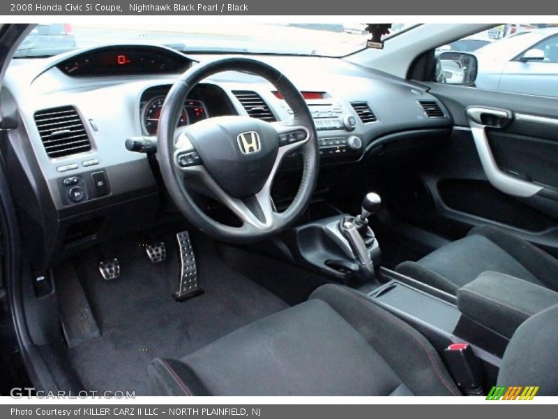 Nighthawk Black Pearl / Black 2008 Honda Civic Si Coupe