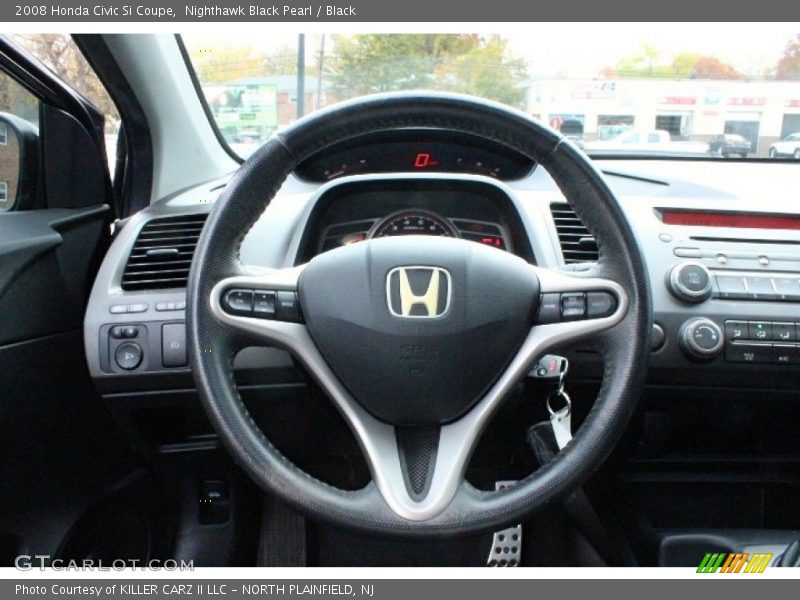 Nighthawk Black Pearl / Black 2008 Honda Civic Si Coupe