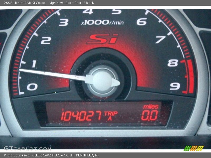 Nighthawk Black Pearl / Black 2008 Honda Civic Si Coupe