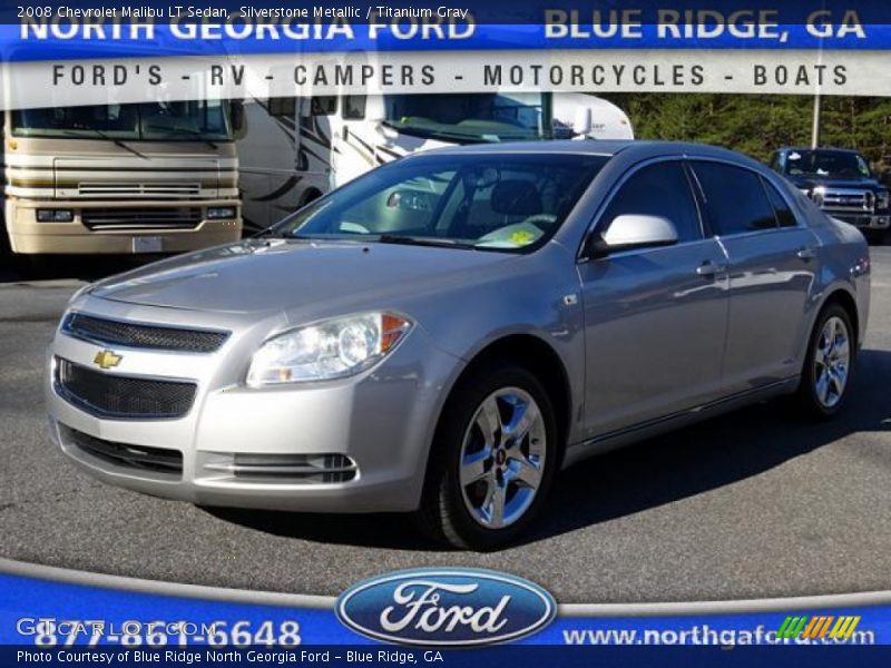 Silverstone Metallic / Titanium Gray 2008 Chevrolet Malibu LT Sedan