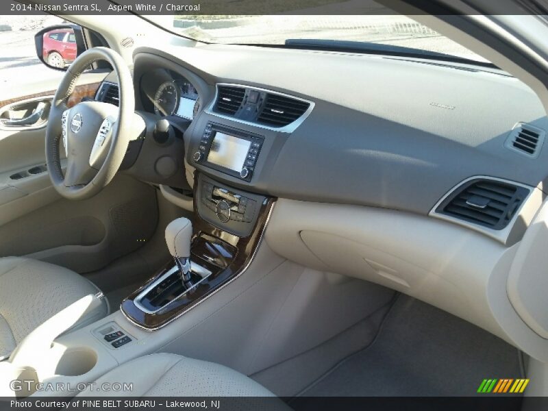 Aspen White / Charcoal 2014 Nissan Sentra SL