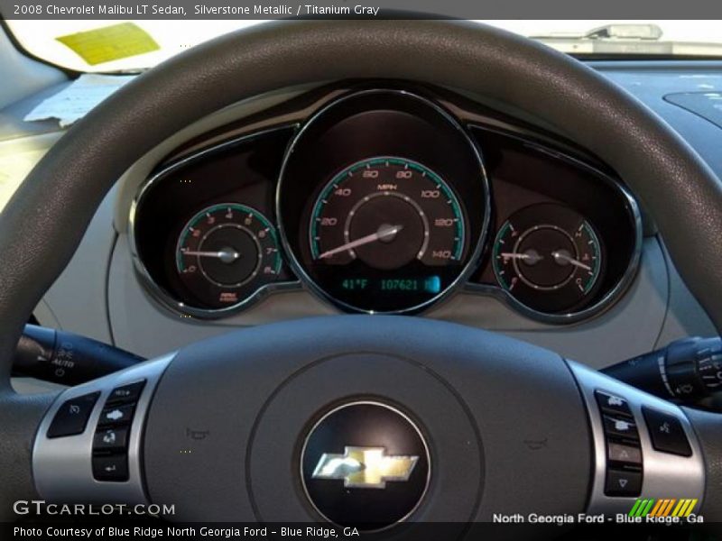 Silverstone Metallic / Titanium Gray 2008 Chevrolet Malibu LT Sedan