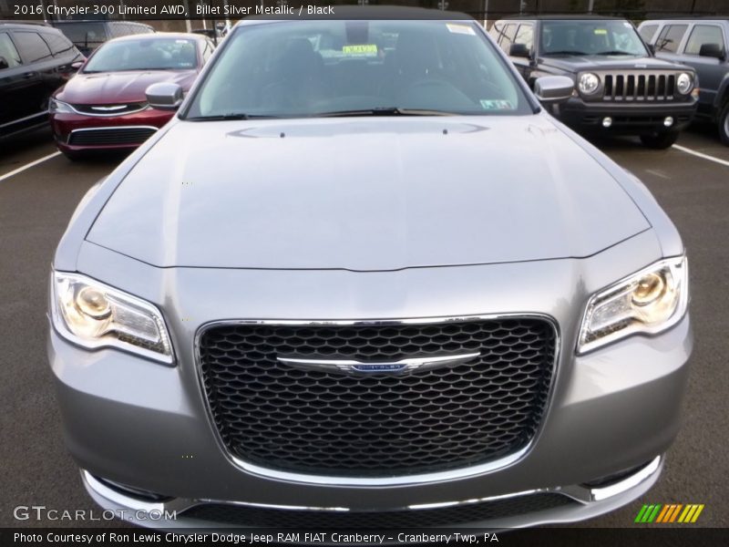Billet Silver Metallic / Black 2016 Chrysler 300 Limited AWD