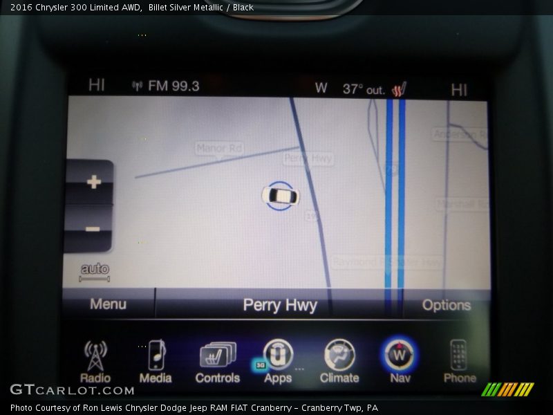 Billet Silver Metallic / Black 2016 Chrysler 300 Limited AWD