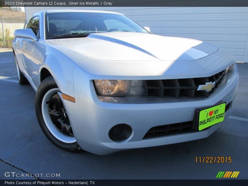 Silver Ice Metallic / Gray 2010 Chevrolet Camaro LS Coupe