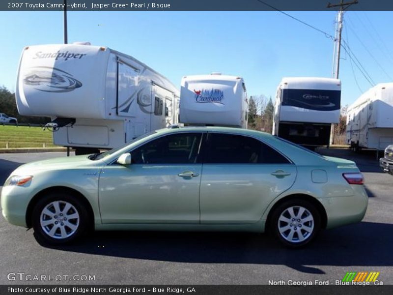 Jasper Green Pearl / Bisque 2007 Toyota Camry Hybrid