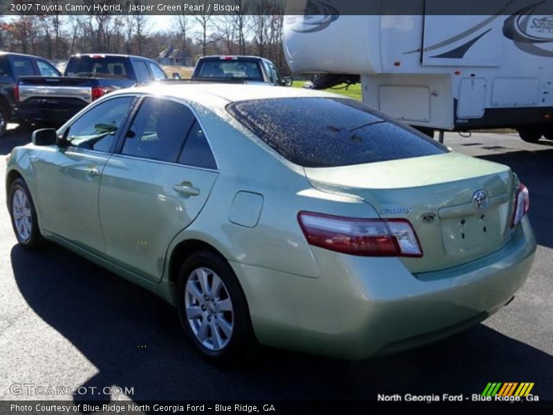 Jasper Green Pearl / Bisque 2007 Toyota Camry Hybrid