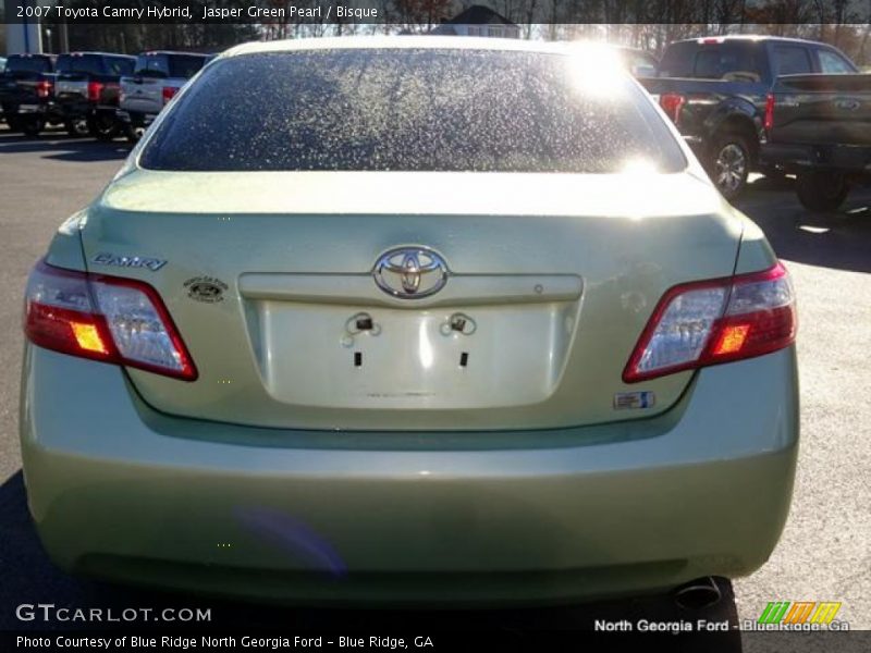 Jasper Green Pearl / Bisque 2007 Toyota Camry Hybrid