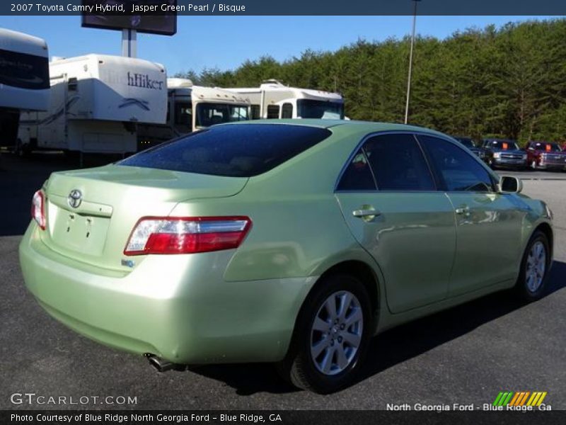 Jasper Green Pearl / Bisque 2007 Toyota Camry Hybrid