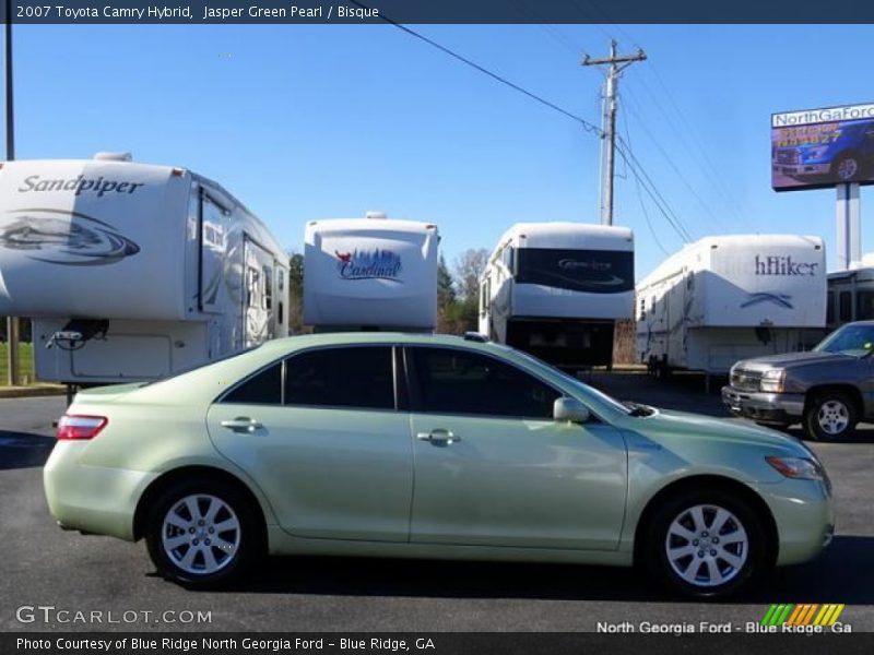 Jasper Green Pearl / Bisque 2007 Toyota Camry Hybrid