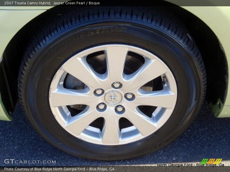 Jasper Green Pearl / Bisque 2007 Toyota Camry Hybrid