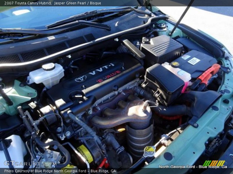 Jasper Green Pearl / Bisque 2007 Toyota Camry Hybrid