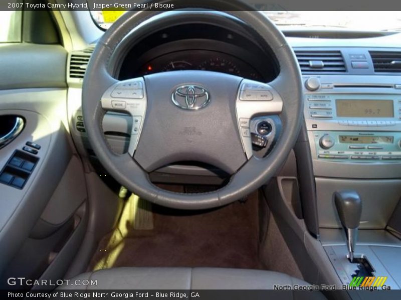 Jasper Green Pearl / Bisque 2007 Toyota Camry Hybrid