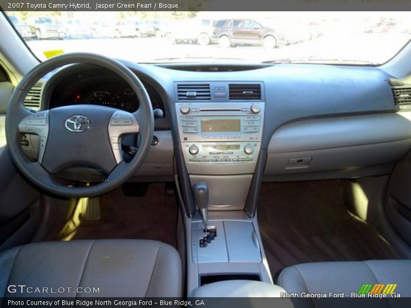 Jasper Green Pearl / Bisque 2007 Toyota Camry Hybrid