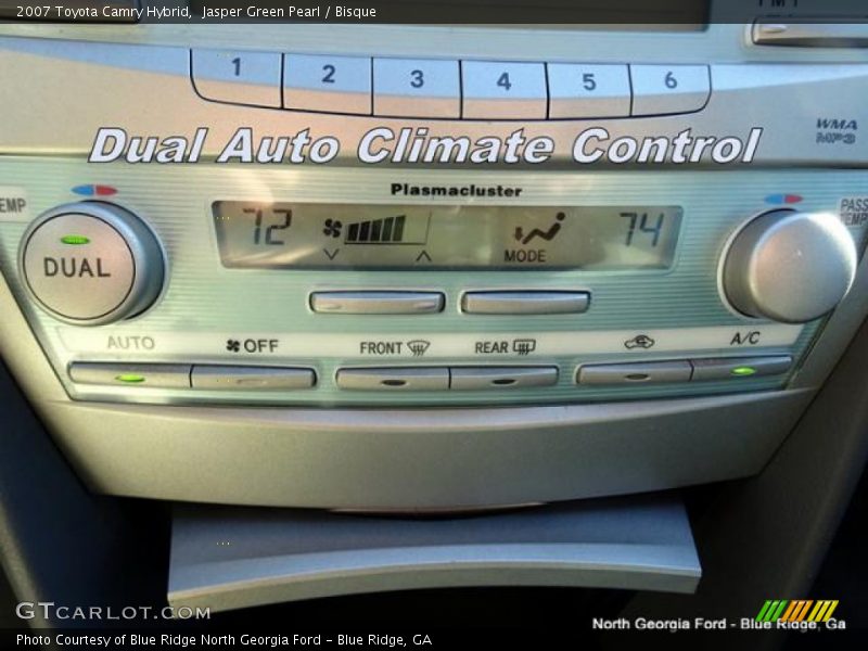 Jasper Green Pearl / Bisque 2007 Toyota Camry Hybrid