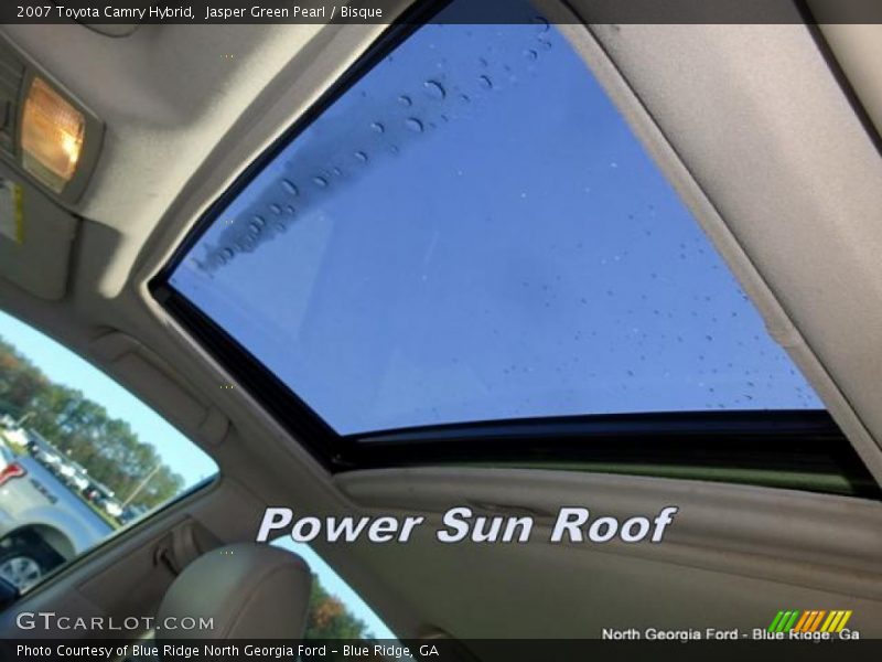 Jasper Green Pearl / Bisque 2007 Toyota Camry Hybrid