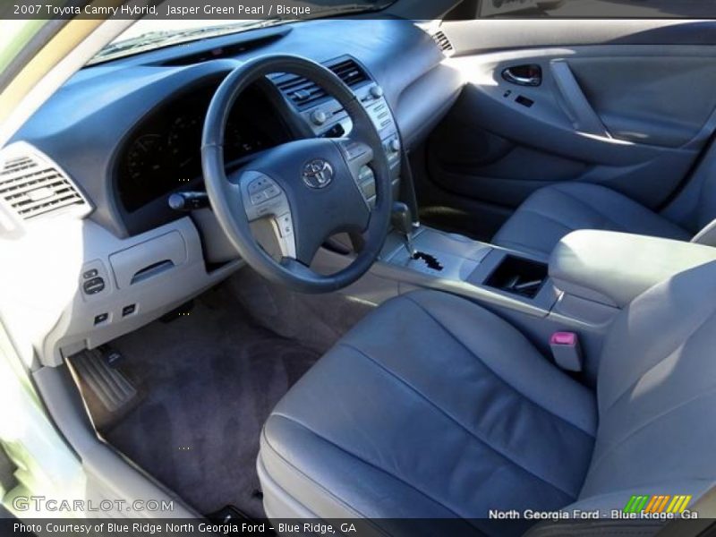 Jasper Green Pearl / Bisque 2007 Toyota Camry Hybrid