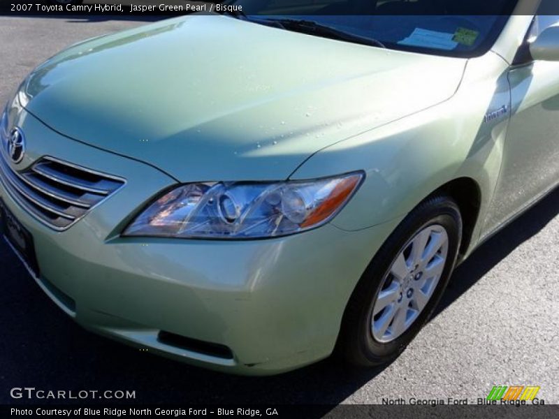 Jasper Green Pearl / Bisque 2007 Toyota Camry Hybrid
