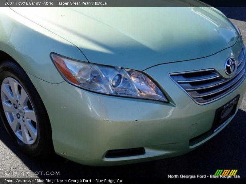 Jasper Green Pearl / Bisque 2007 Toyota Camry Hybrid