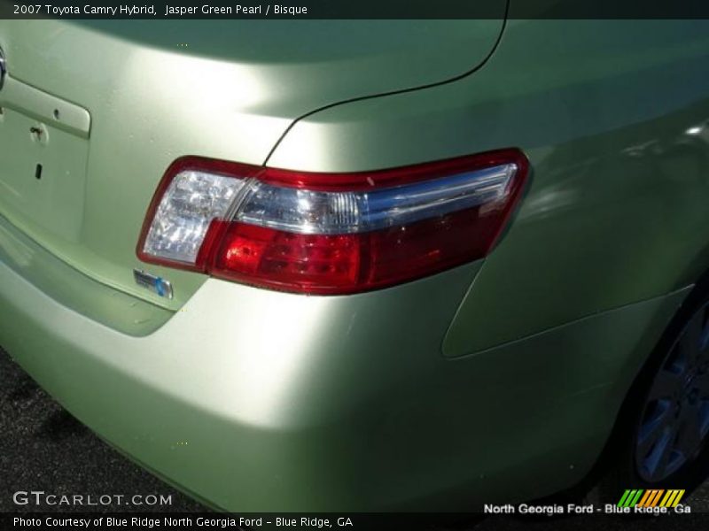 Jasper Green Pearl / Bisque 2007 Toyota Camry Hybrid