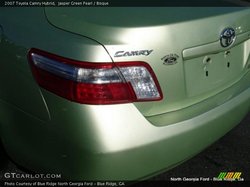 Jasper Green Pearl / Bisque 2007 Toyota Camry Hybrid