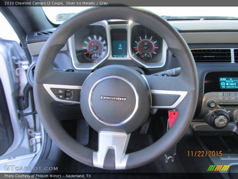 Silver Ice Metallic / Gray 2010 Chevrolet Camaro LS Coupe